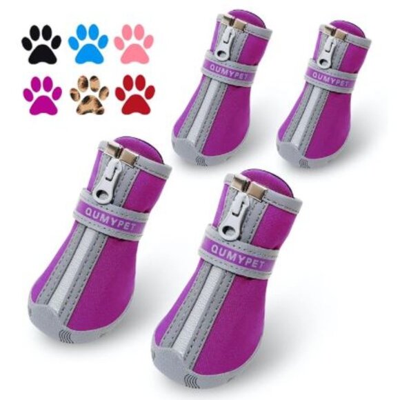 Purple Dog Shoes for Small Dogs - Size 4 - NIP - Picture 1 of 7